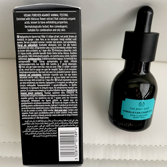 NIB The Body Shop New Himalayan Charcoal Skin Clarifying Night Peel 30 ml - Picture 2 of 4